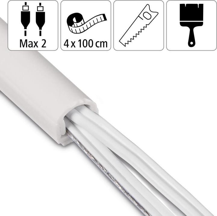 Actual product image Hama PVC cable duct, half round (Duct, 100 cm)