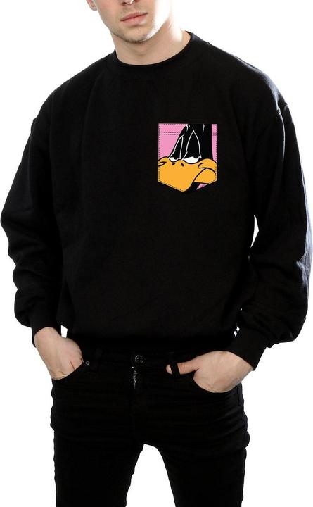 Immagine prodotto Looney Tunes Daffy Duck Face Faux Pocket Felpa Uomo (XXL)