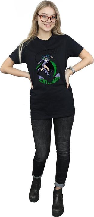 Actual product image Womens/Ladies Catwoman Whip Cotton Boyfriend T-Shirt (S)