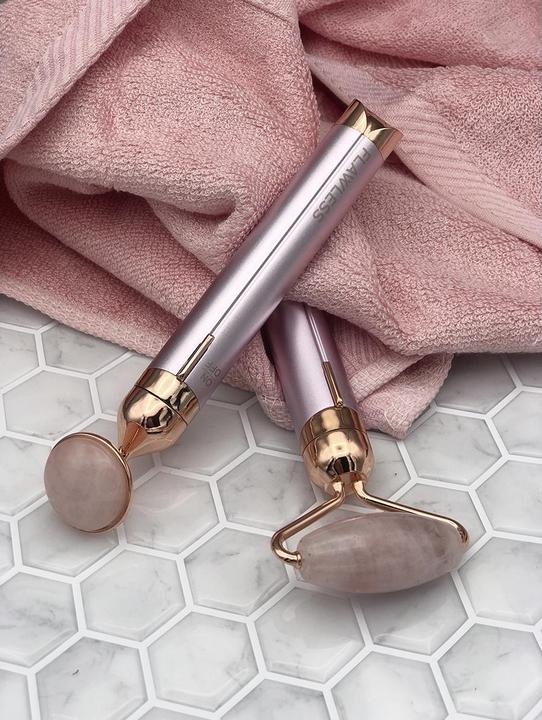Image du produit Flawless Contour roller visage avec quartz rose white