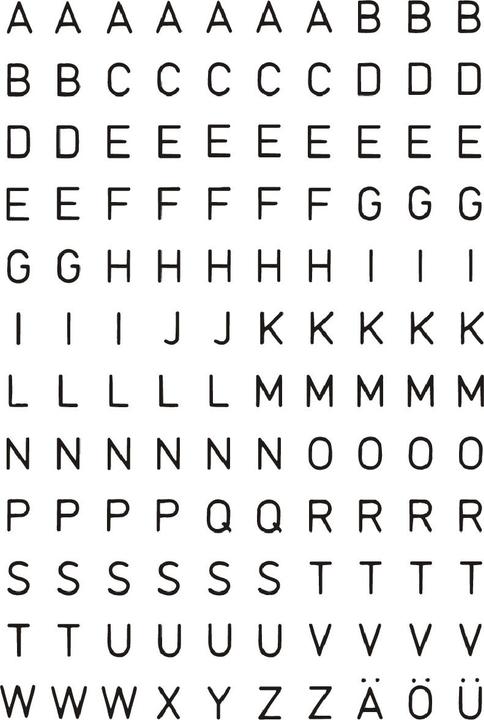 Valori nutrizionali e ingredienti HERMA Etichette per lettere