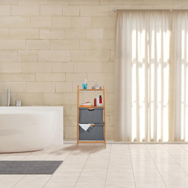Actual product image Relaxdays Laundry basket shelf