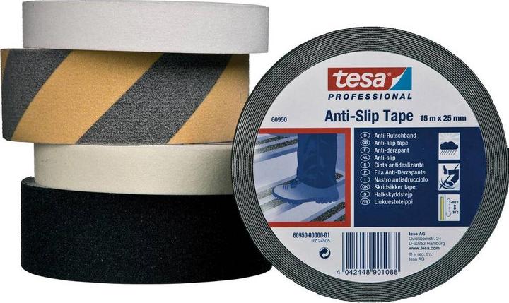 Actual product image tesa Anti-Rutsch Klebenband,15 x 25mm,schwarz (25 mm)