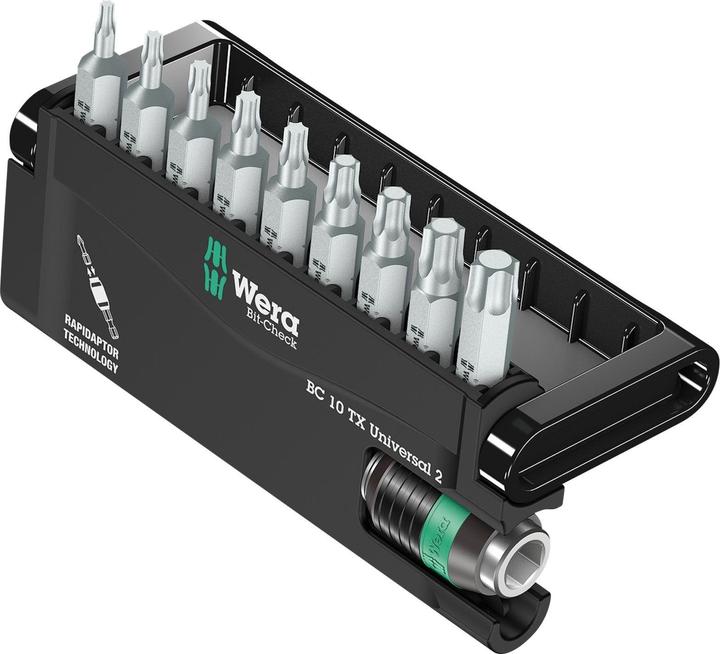 Produktbild Wera Bit-Check 10 TX Universal 2 (Innensechsrund TX M10, Innensechsrund TX M15, Innensechsrund TX M20, Innensechsrund TX M30, Innensechsrund TX M6, Innensechsrund TX M8, Innensechsrund TX M9, Innensechsrund TX M25, Innensechsrund TX M40)