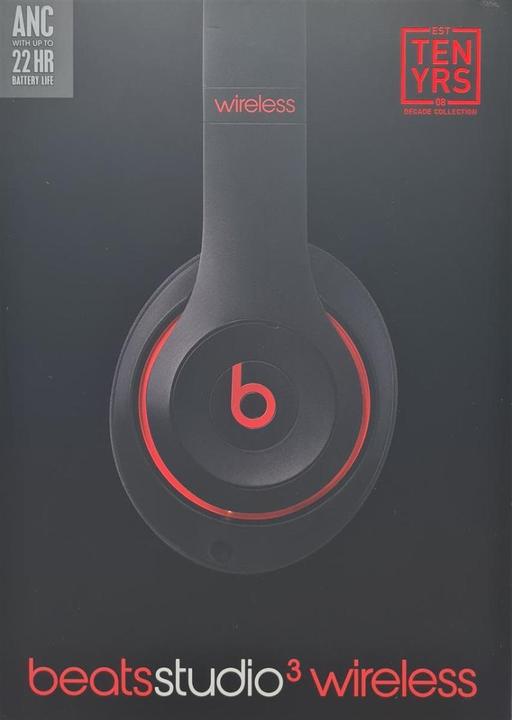 Actual product image Beats Studio3 wireless headphones (Defiant Black-Red) (ANC, 22 h, Cable)