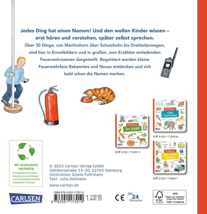 Produktbild Mein kleines buntes Bildwörterbuch: Bei der Feuerwehr (Deutsch, Gisela Fuhrmann, 2023)