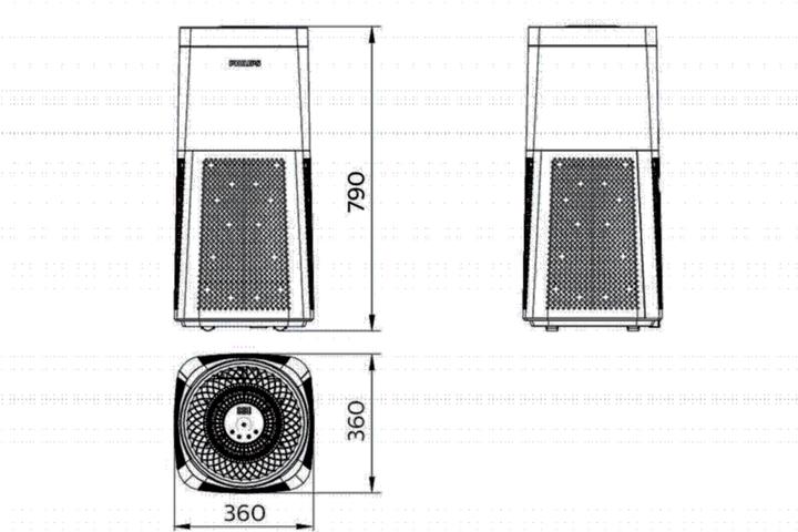 Image du produit Philips Désinfecteur d'air 53101700 UVCA200 mobile UV-C 120W/3 étapes