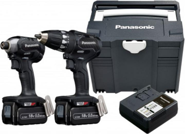 Panasonic Trapano avvitatore EY74A3 + avvitatore a impulsi EY75A8 (Batteria ricaricabile)