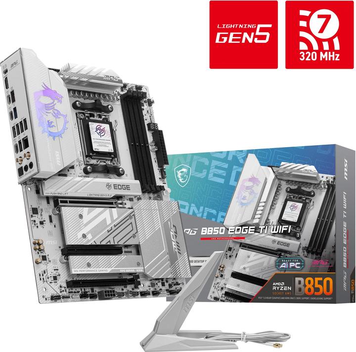 Actual product image MSI MPG B850 EDGE TI WIFI (AM5, AMD B850, ATX)