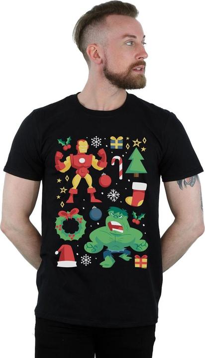 Produktbild Iron Man And Hulk Christmas Day TShirt (XXL)