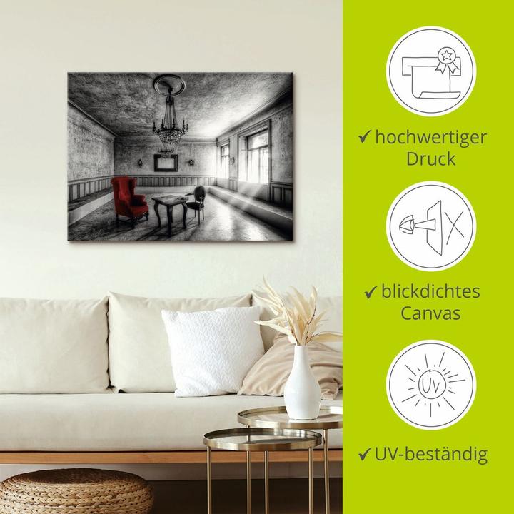 Produktbild Artland Lost Place - Roter Sessel T9SH (60 x 45 cm)