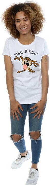 Actual product image Looney Tunes Womens/Ladies That's All Folks Taz Cotton T-Shirt (XL)