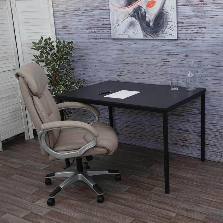 Produktbild Mendler Schreibtisch, Konferenztisch Bürotisch Seminartisch, 120x80cm MDF - schwarze Eiche-Optik (75 x 120 x 80 cm)