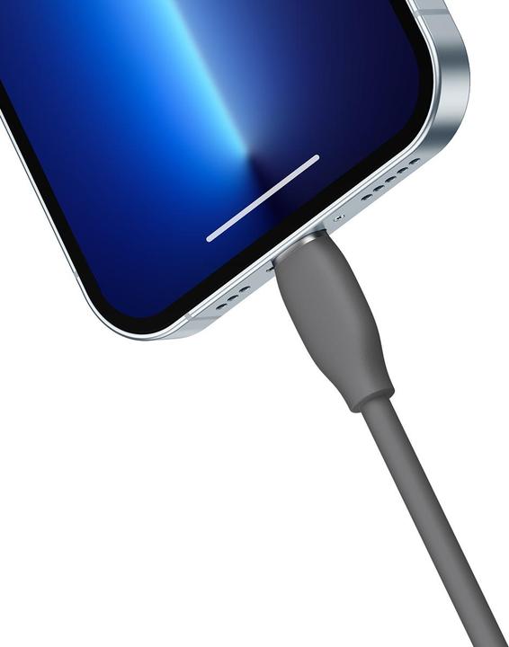 Image du produit Baseus Jelly Liquid Silica Gel Fast Charging Data Cable USB to iP 2.4A 1.2m Black (1.20 m, USB 2.0)