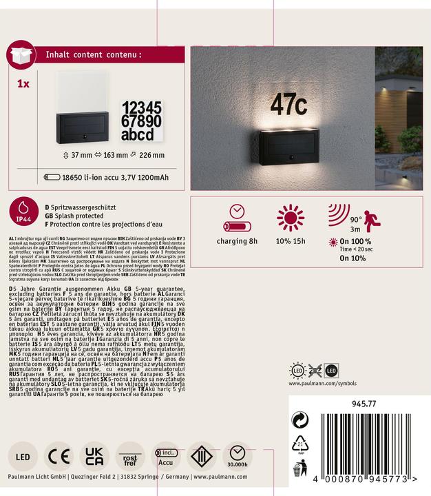 Actual product image Paulmann Lights Neda (27 lm, IP44)