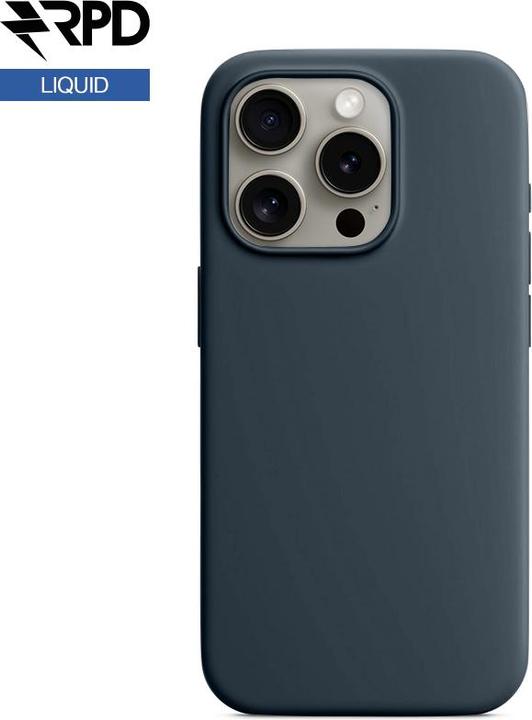 Produktbild RPD iPhone 15 Pro Max - Silicone Case Storm Blue, Liquid (Magsafe-Version) (Apple iPhone 15 Pro Max)