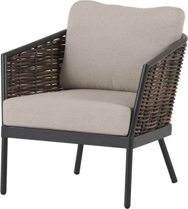 Produktbild Schou Loungeset Daniela, Set 4-teilig, Schwarz/Grau