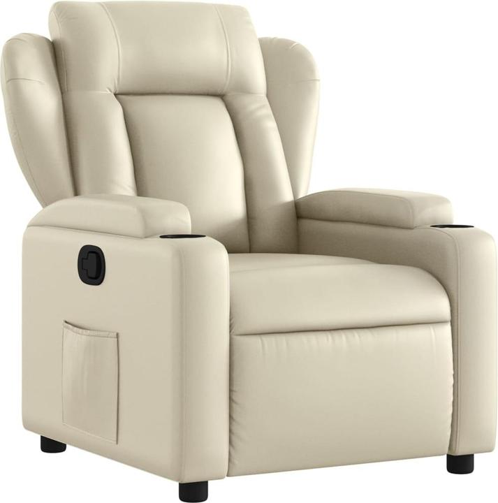 Immagine prodotto VidaXL Poltrona relax in similpelle panna,Colore: panna,Materiale