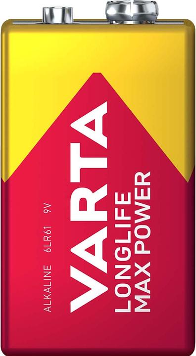 Actual product image Varta Longlife Max Power (1 pcs., 9V Block, 580 mAh)