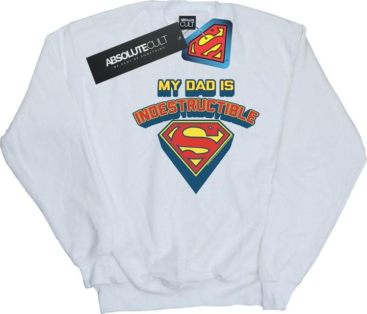 Superman My Dad Is Indestructible Sweatshirt Jungen