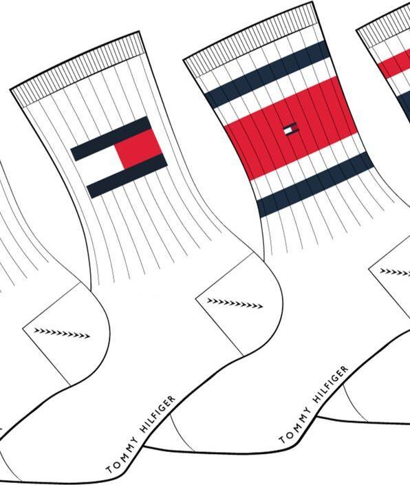 Produktbild Tommy Hilfiger Th Kids Sock 4p Flag & Sport Stripe (4er Pack, 39 - 42)