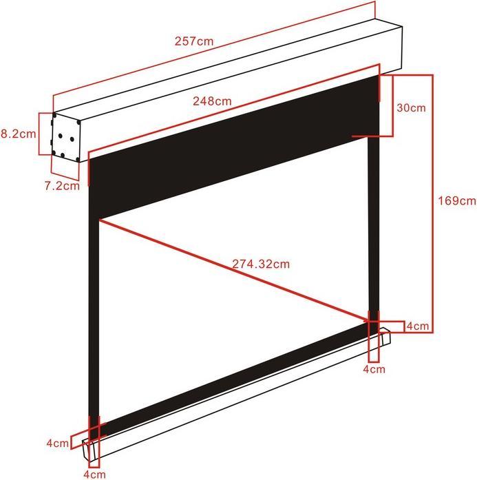 Immagine prodotto Multibrackets M schermo di proiezione motorizzato 240x135, nero (108", 16:9)