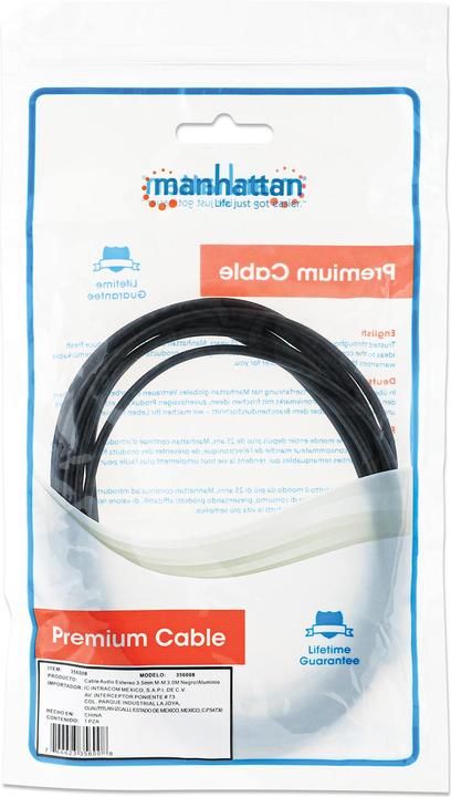 Produktbild Manhattan Audiokabel Aux Klinke Stecker (3 m, 3.5mm Klinke (AUX))