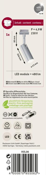 Produktbild Paulmann URail Spot Tubo (415 lm)