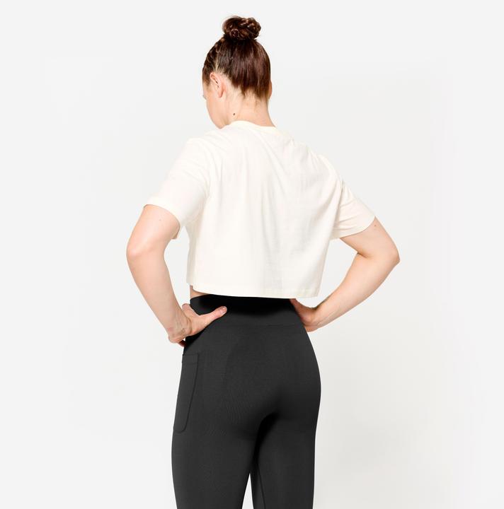 Actual product image Domyos Women's Loose Fit Weight Training Crop Top - White (M)