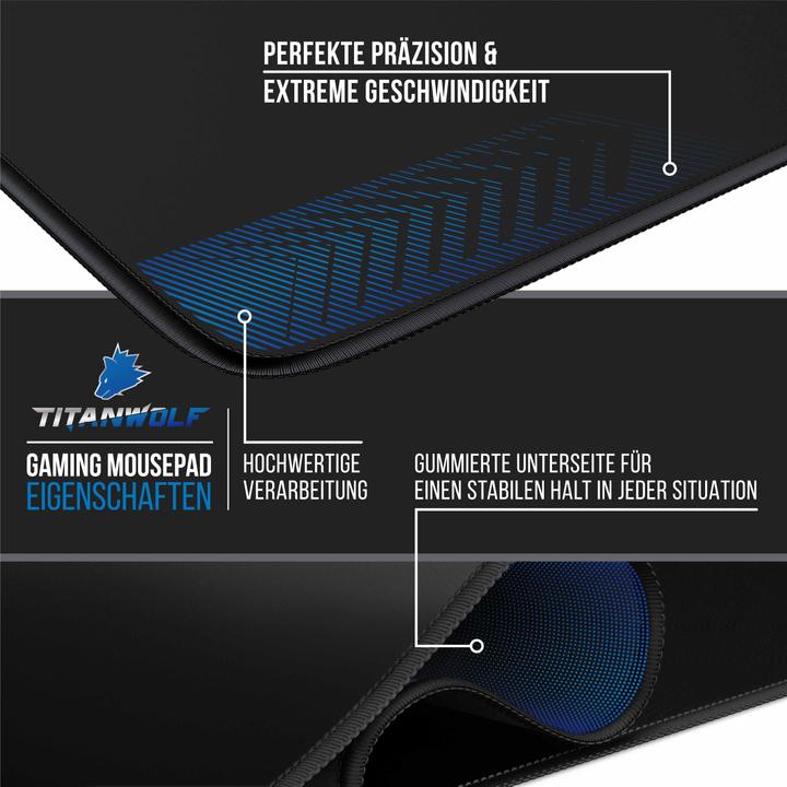 Actual product image Titanwolf Gaming Mouse Pad, XXXL Speed Mouse Mat 1200 x 400 mm, Speed & Precision, Alpha (3XL)