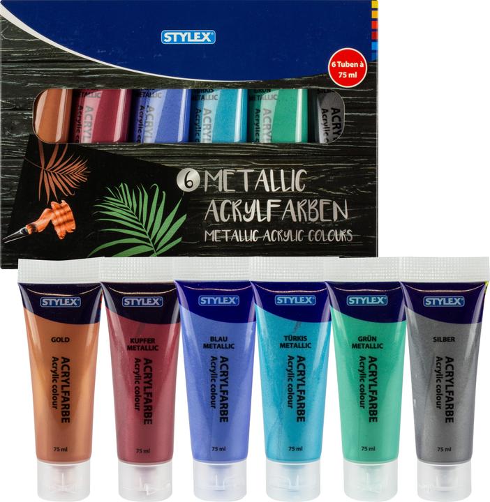Immagine prodotto Stylex Vernice acrilica 6s 75 ml multicolore (Metallizzato multicolore, 75 ml)