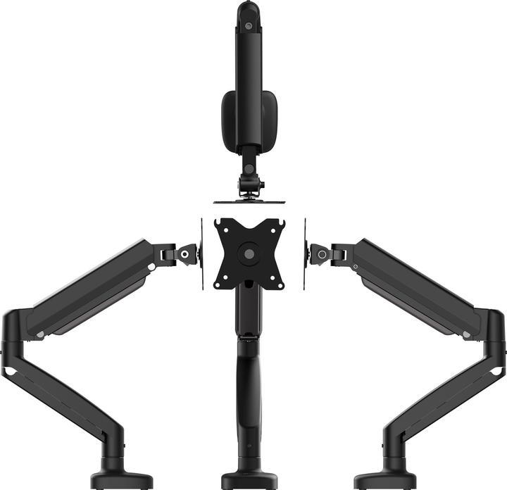 Actual product image j5Create JTSA101 Ergonomic Monitor Mount, Black, Clamp/Grommet, 8 kg, 43.2 cm (17"), 81.3 cm (3 (32")