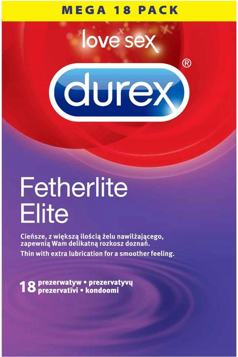 Actual product image Durex Fetherlite Elite Thinner Condoms With More Gel 18Pcs (18 pcs.)