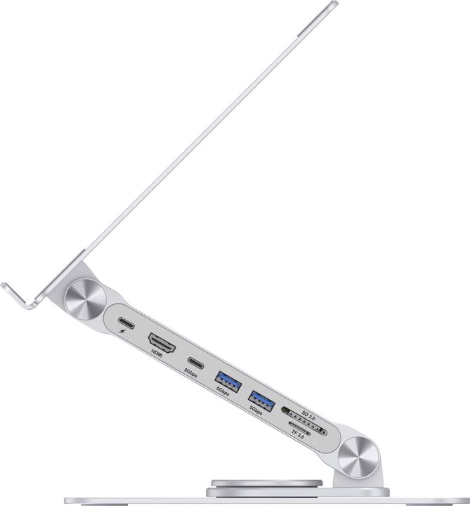 Immagine prodotto Conceptronic Supporto per tablet con docking station 7-in-1 si (USB-C, 7 Porti)