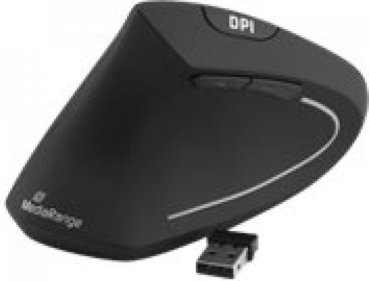 Image du produit MediaRange Souris sans fil Verticale pour gauchers, noire (Sans fil)