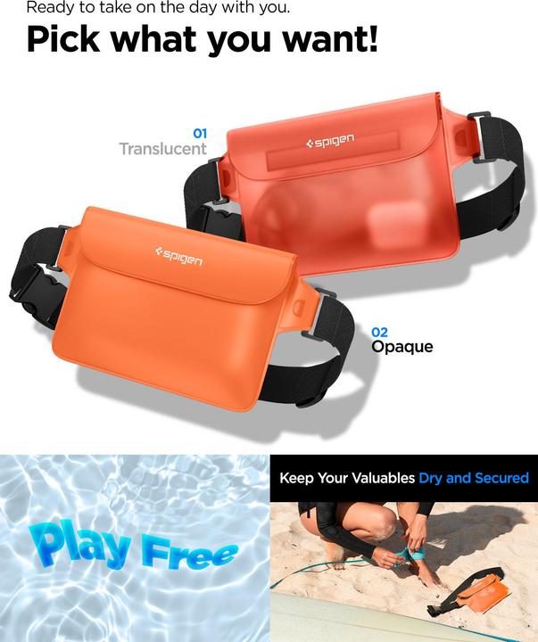 Produktbild Spigen Universal Waterproof A620 Case & Waist Bag Sunset Orange AMP06021