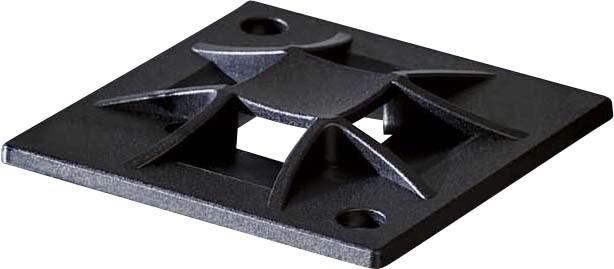 Produktbild HellermannTyton Q-Mount Sockel QM30 schwarz schraubbar (30 mm, 100 Stk.)