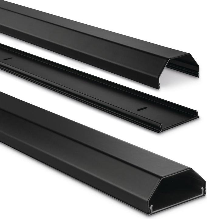 Immagine prodotto Hama Canalina per cavi in alluminio, angolare, 110 x 5 x 2,6 cm, nera (Tubazione, 110 cm)