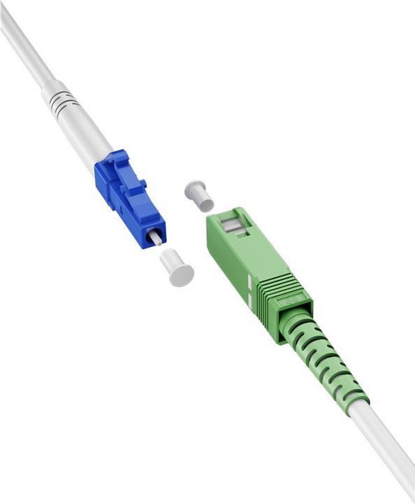 Actual product image Goobay Fibre optic cable FTTH, singlemode OS2 White, white Simplex, 25 m (S/UTP, 25 m)
