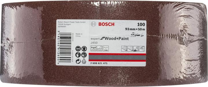 Image du produit Bosch Professional Zubehör Feuille abrasive J450 Expert for Wood and Paint, 93 mm x 50 m, G100 (100)
