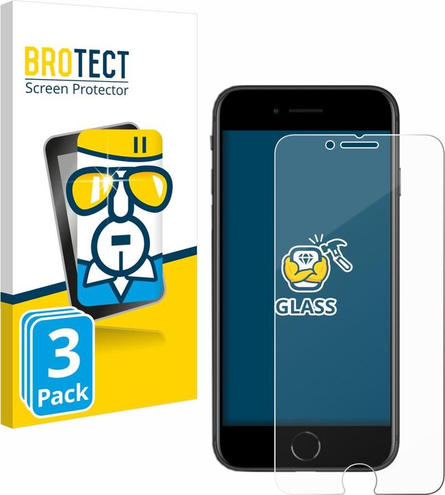 Produktbild BROTECT Panzerglas Hartglas Displayschutz (3 Stück, Apple iPhone SE (2nd Gen))