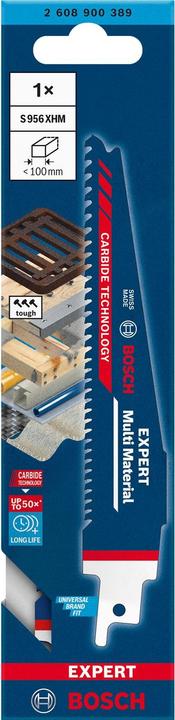 Image du produit Bosch Professional Zubehör Lame de scie sabre EXPERT 'Multi Material' 956 XHM, 1 pièce
