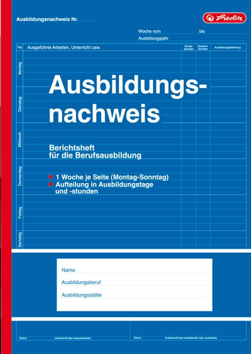 Actual product image Herlitz Form book "Training record", DIN A4, 28 sheets (28 x)