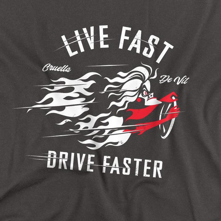 Immagine prodotto Disney Villains Live Fast, Drive Faster Maglietta Crudelia De Mon Adulto Unisex (XXL)