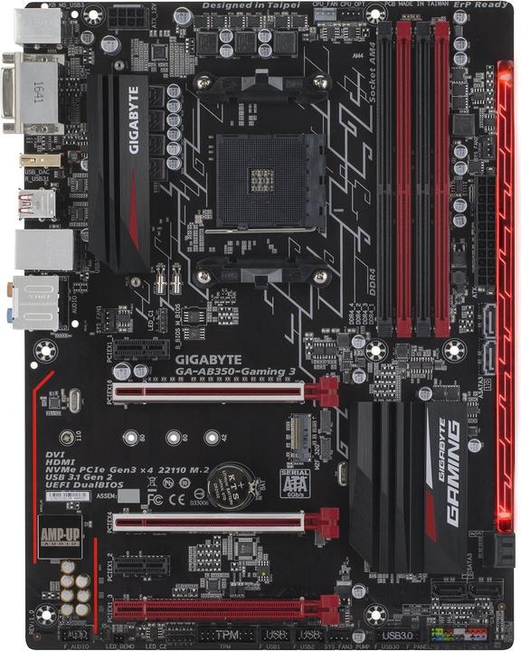 Gigabyte GA-AB350 Gaming 3 (AM4, AMD B350, ATX)
