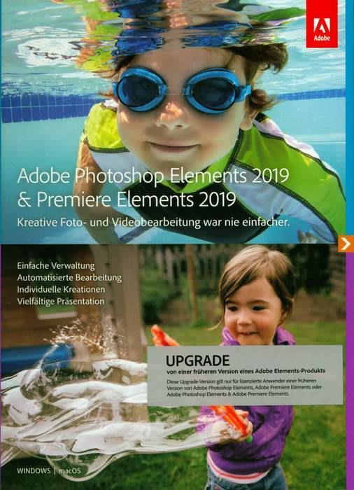 Produktbild Adobe Photoshop Elements 2019 & Premiere Elements 2019 Upgrade (1 User)