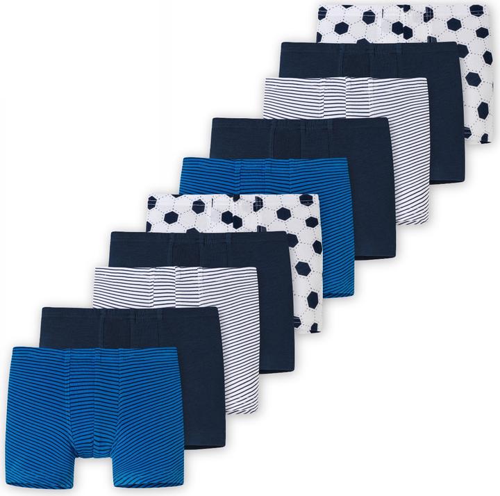 Blue, white according to football