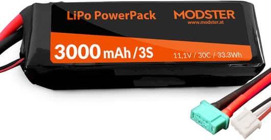 Produktbild Modster LiPo Akku 3S 11,1V 3000 mAh 30C (MPX) PowerPack