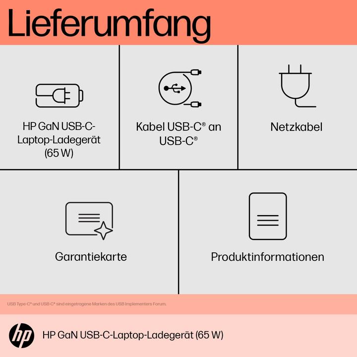 Actual product image HP USB-C Laptop Charger EURO (P) (65 W)