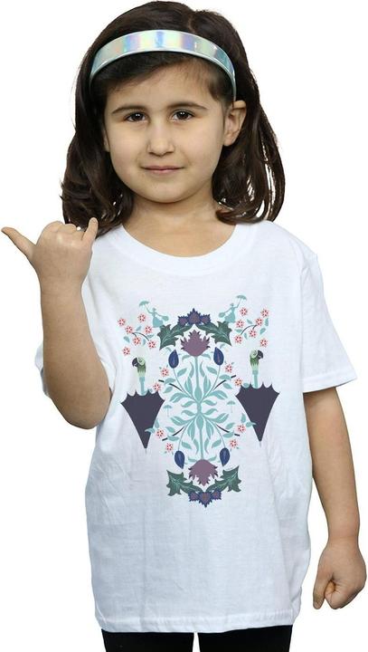Actual product image Disney Girls Mary Poppins Floral Collage Cotton T-Shirt (140, 146)